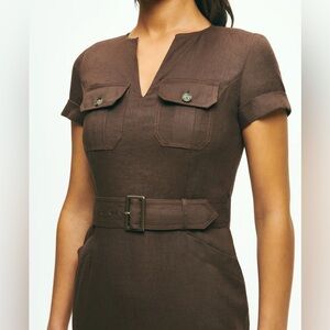 Brooks Brothers Brown Belted Dress